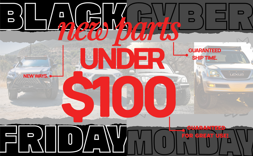 BLACK FRIDAY / CYBER MONDAY NEW PARTS SALE